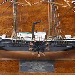 Cased Half Hull Model of the Steam Sail Auxiliary Ship Savannah