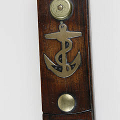 Brass Mounted Rosewood Ship Captain’s Razor Case, late 19th Century