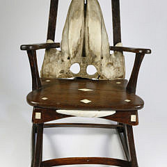 One of a Kind Whaler Made Nursing Rocker, circa 1850