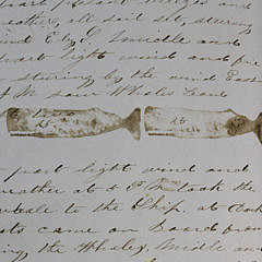 The Ship Harbinger Log Book “On a Whaling Voyage to the Pacific Ocean”, kept by Francis Fisher, Master