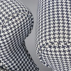 Pair of BSC “Paige” Houndstooth Upholstered Club Chairs