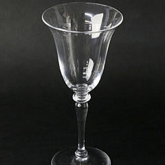 Set of 12 Signed Steuben Clear Crystal Glass Wine Glasses