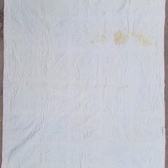 Pink and White Calico Dresden Plate Quilt, circa 1940s