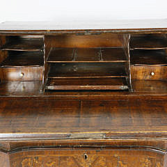 Italian Marquetry Walnut Slant Front Desk, 18th Century