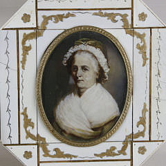 Pair of Miniature Portraits of George and Martha Washington, late 19th century