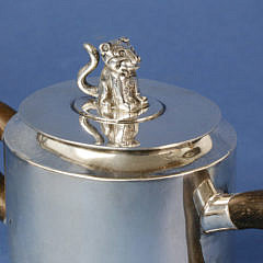 William Spratling “Jaguar” Sterling Silver Coffee Service, circa 1956-1962, Taxco, Mexico