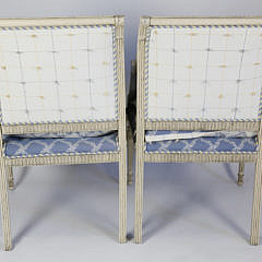 Pair of Louis XVI Style Open Armchairs