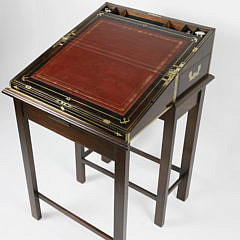 Regency Gentleman’s Rosewood Writing Box on Custom Stand, circa 1830