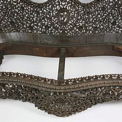 Exceptional Anglo-Indian Pierced and Carved Rosewood Settee, 19th Century