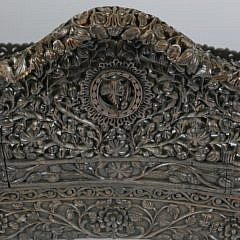 Exceptional Anglo-Indian Pierced and Carved Rosewood Settee, 19th Century