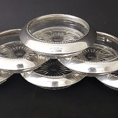 Six Frank M. Whiting & Co. and Six International Sterling Silver Coasters