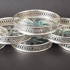 Six Frank M. Whiting & Co. and Six International Sterling Silver Coasters