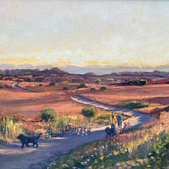 Illya Kagan Oil on Linen “Panoramic View of Sanford Farm”