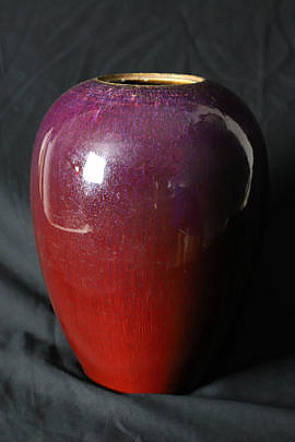 24-3583 Chinese Flambe-Glazed Vase A_2805