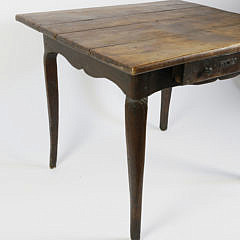 Country Provincial Fruitwood Work Table, Late 19th Century