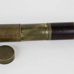 Brass and Mahogany Five-Draw Captain’s Spyglass, 19th Century