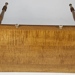 American Sheraton Maple and Tiger Maple One Drawer Writing Table, 19th century