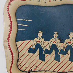 “The American Artworks”, Sailor Paint Decorated Tole Serving Tray