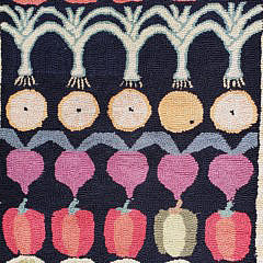 Vintage Claire Murray Fruit and Vegetable Hooked Rug Runner