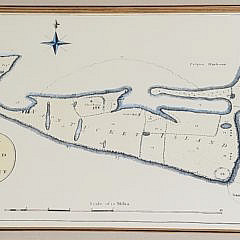 Dr. James Tupper Vintage Map of Nantucket 1782 Reprint