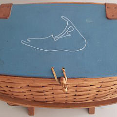 Vintage Longaberger Nantucket Decorated Picnic Basket