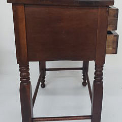 19th Century Sheraton Mahogany Two Drawer Night Stand
