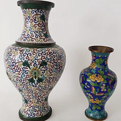 2487-955 Cloisonne Vases A