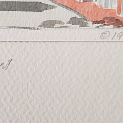 Doris and Richard Beer Watercolor on Paper, “Orange Street”, Nantucket