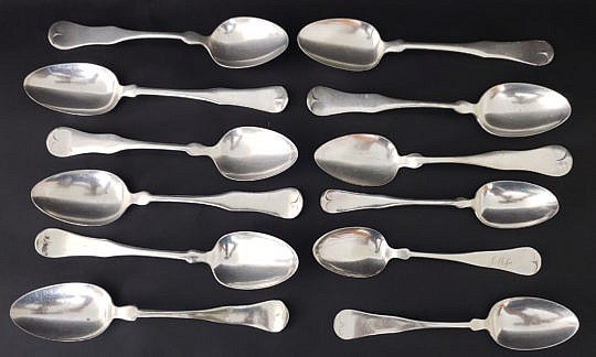 2492-955 Coin Silver Spoons A