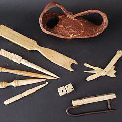 Collection of Antique Whale Ivory and Whalebone Sailor’s Hand Tools