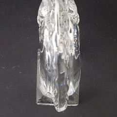 Signed Steuben Clear Crystal Horse Head Figurine Paperweight