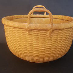 George Davis Ceramic Nantucket Lightship Basket 1985