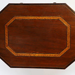 Massachusetts Sheraton Inlaid Octagonal One Drawer Work Stand