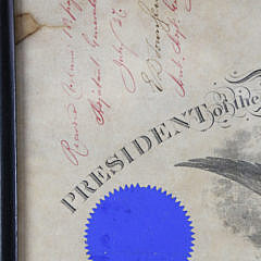 1866 President Andrew Johnson Military Appointment Document