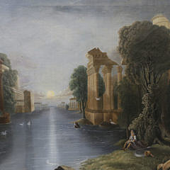 Oil on Canvas “Ancient Ruins”, 19th Century