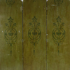 Vintage 1920s Hand Decorated Three Panel Room Divider