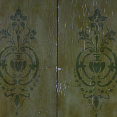 Vintage 1920s Hand Decorated Three Panel Room Divider