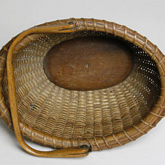 Antique Diminutive Oval Swing Handle Nantucket Basket