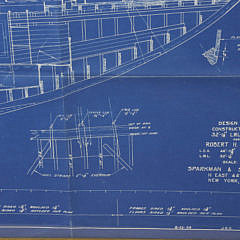 John G. Alden Blue Print Lithograph “Auxiliary Cruising Sloop”