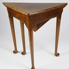 Early George III Mahogany Envelope Table, mid 18th Century