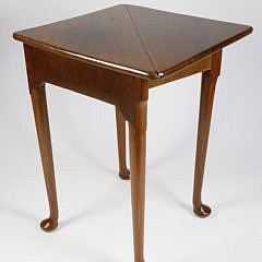 Early George III Mahogany Envelope Table, mid 18th Century