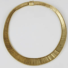 Vintage Cartier 18kt Yellow Gold Curved Link Flexible Necklace, circa 1960s