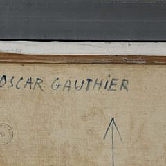 Oscar Gauthier Oil on Canvas, “Composition”, 1957