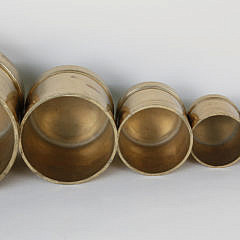 Set of 7 World War II English Royal Navy Bronze Standard Liquid Measures