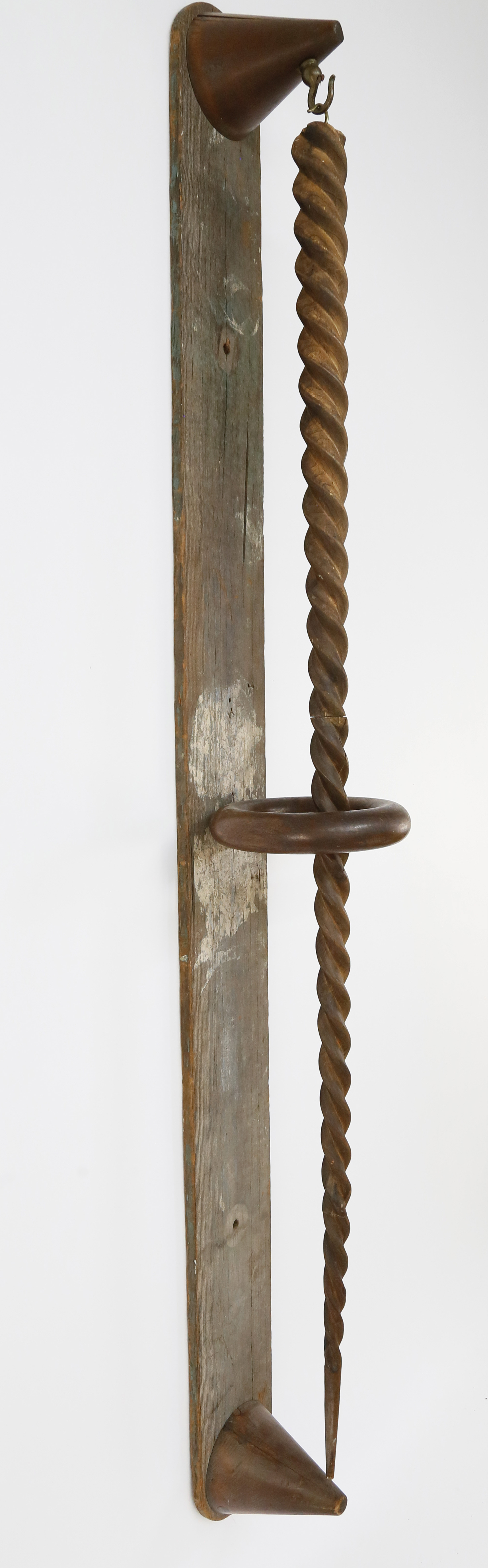 Rare Plumb Bob 19th Century Rare Plumb Bob, Carved Wood to Simulate a