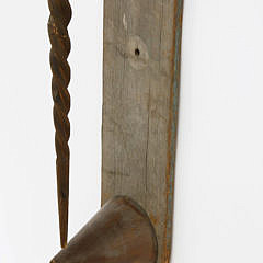 Rare Plumb Bob, Carved Wood to Simulate a Narwhal Tusk, 19th Century