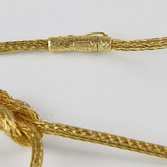 Ilias Lalaounis 18kt Yellow Gold Hercules Knot Braided Necklace