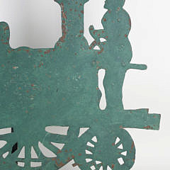 Sheet Iron Steam Train Weathervane, 19th Century