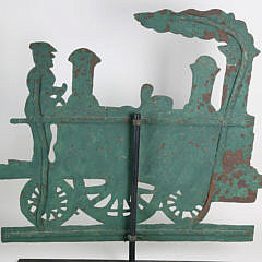 Sheet Iron Steam Train Weathervane, 19th Century