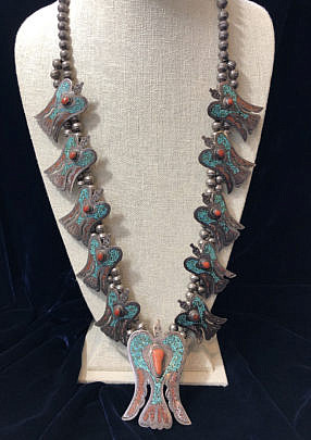 40734 Turquoise and Coral Necklace A_9250
